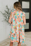 Hazel Blues® |  Bless Your Love Tiered Dress in Ivory, Orange and Mint