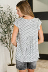 Hazel Blues® |  Bloom Service V-Neck Blouse in Ivory