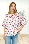 Hazel Blues® |  Blossom Breeze Balloon Sleeve Blouse