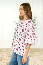Hazel Blues® |  Blossom Breeze Balloon Sleeve Blouse