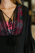 Hazel Blues® |  Boheme Bay Swim Cover Up in Black