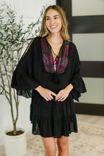 Hazel Blues® |  Boheme Bay Swim Cover Up in Black