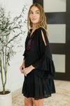 Hazel Blues® |  Boheme Bay Swim Cover Up in Black