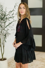 Hazel Blues® |  Boheme Bay Swim Cover Up in Black