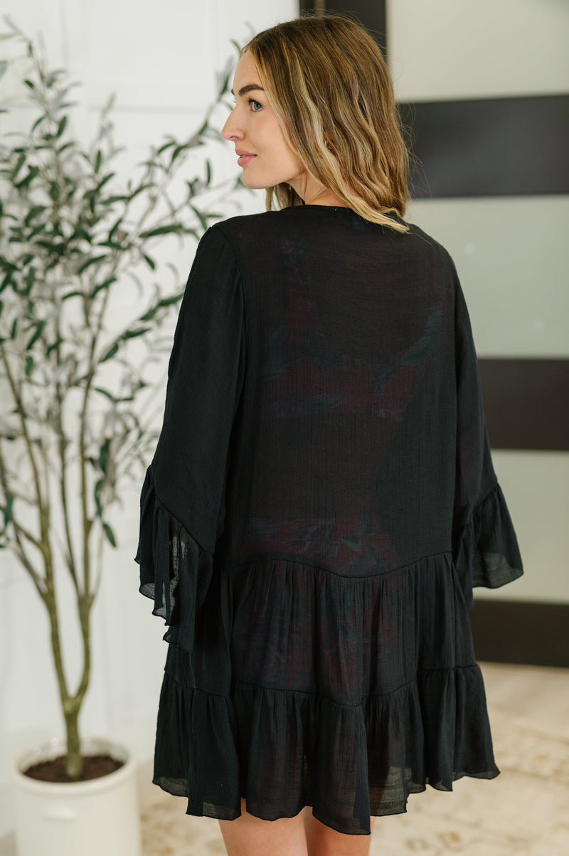 Hazel Blues® |  Boheme Bay Swim Cover Up in Black