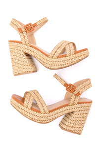 Hazel Blues® |  Bon Voyage Rope Woven Heel Shoes- 6/6/2024