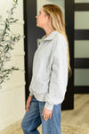 Hazel Blues® |  Bonbon Delight Half Zip Pullover in Grey