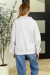 Hazel Blues® |  Bonbon Delight Half Zip Pullover in Grey
