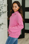 Hazel Blues® |  Bonbon Delight Half Zip Pullover in Pink