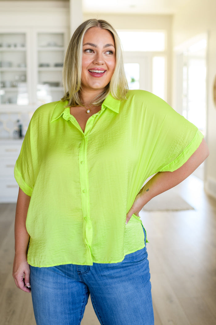 Hazel Blues® |  Bright Idea Button Down in Citrus