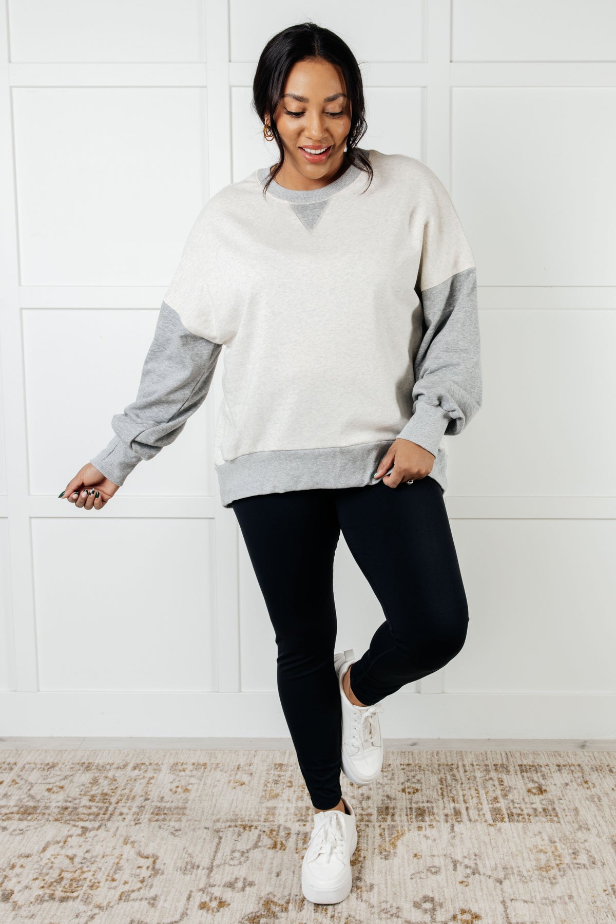 Hazel Blues® |  Bring it Together Color Block Pullover