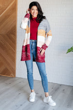 Hazel Blues® |  Bring the Warmth Color Block Cardigan