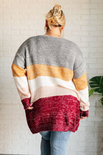 Hazel Blues® |  Bring the Warmth Color Block Cardigan