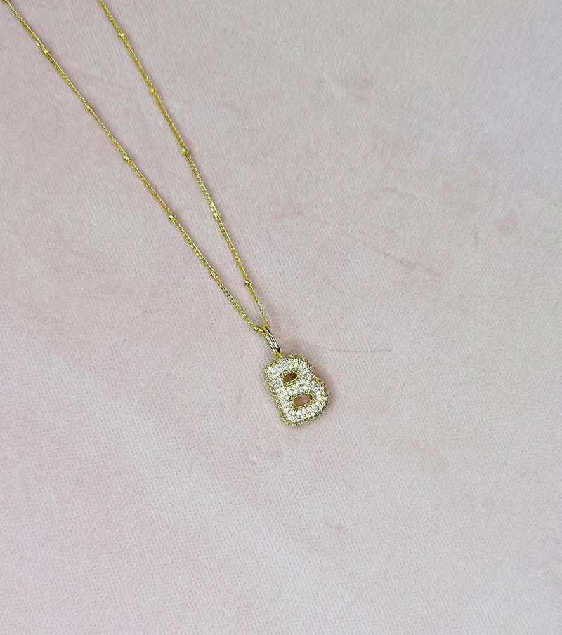 Hazel Blues® |  PREORDER: Bubble Letter Initial Charm