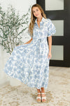 Hazel Blues® |  Budding Romance Collared Button-Down Dress