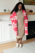 Hazel Blues® |  Bundled Beauty Turtleneck Sweater Dress