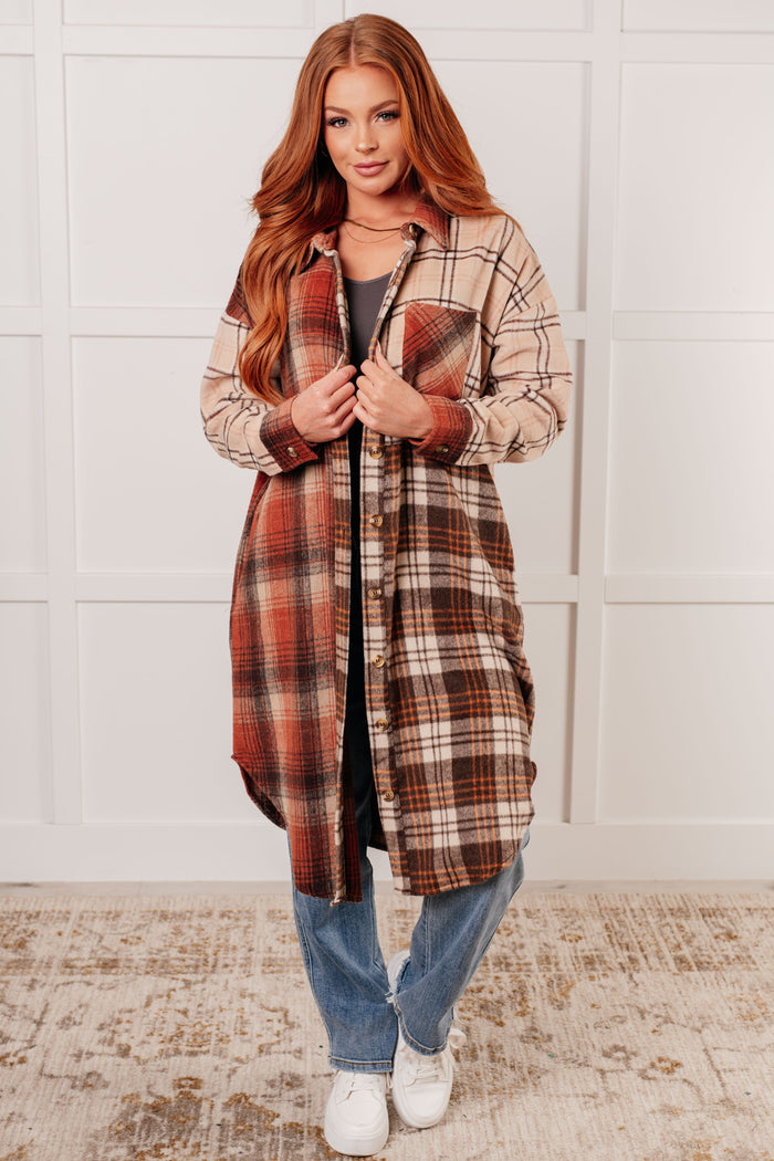 Hazel Blues® |  Cabin Fever Flannel Plaid Oversized Shacket