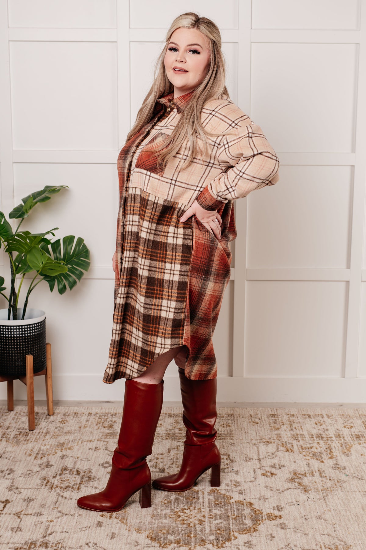 Hazel Blues® |  Cabin Fever Flannel Plaid Oversized Shacket