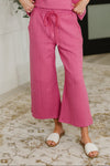 Hazel Blues® |  Can't Quit You Cropped Flair Bottoms in Magenta