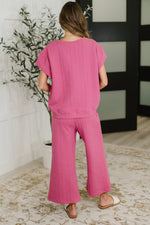 Hazel Blues® |  Can't Quit You Cropped Flair Bottoms in Magenta