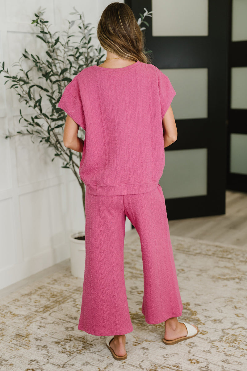 Hazel Blues® |  Can't Quit You Cropped Flair Bottoms in Magenta