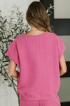 Hazel Blues® |  Can't Quit You Drop Shoulder Top in Magenta