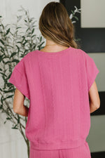 Hazel Blues® |  Can't Quit You Drop Shoulder Top in Magenta