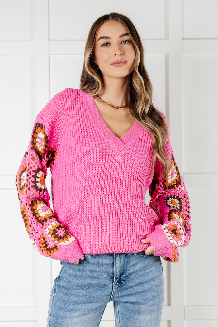 Hazel Blues® |  Can't Stop this Feeling V-Neck Knit Sweater