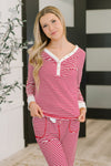 Hazel Blues® |  Candy Cane Lane Pajama Set
