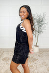 Hazel Blues® |  Carefree Cutie Slouchy Pocket Romper in Black