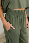 Hazel Blues® |  PREORDER: Casual Top and Bottom Set in Green
