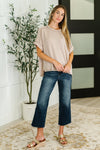 Hazel Blues® |  Catch Me Loungin’ Cable Ribbed Knit Top in Ash Mocha