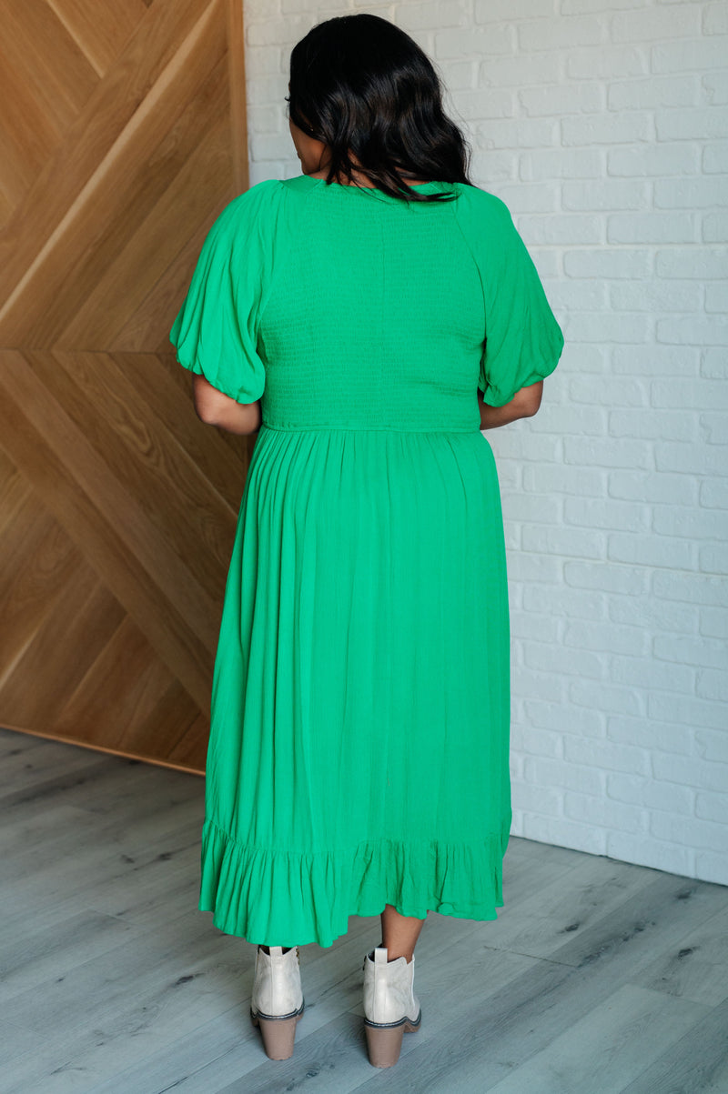 Hazel Blues® |  Catch a Cloud and Pin it Down Smocked Bodice Dress