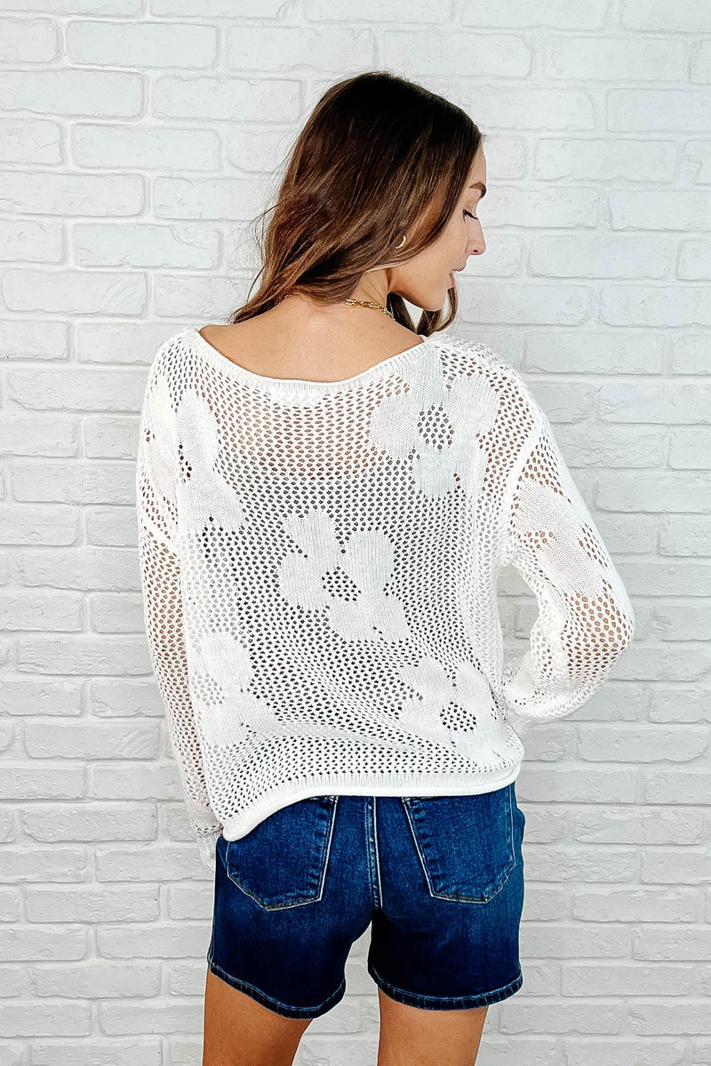 Hazel Blues® |  Catch the Breeze Layering Top in Off White
