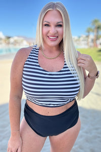 Hazel Blues® |  Cayman Islands Striped Swim Top