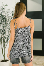 Hazel Blues® |  Certified Cutie Shoulder Tie Blouse in Black