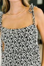 Hazel Blues® |  Certified Cutie Shoulder Tie Blouse in Black