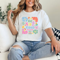 Hazel Blues® |  He Is Risen Boho Floral Graphic Tee