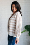 Hazel Blues® |  Check That Line Cardigan