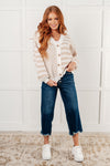 Hazel Blues® |  Check That Line Cardigan