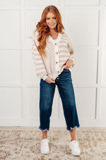 Hazel Blues® |  Check That Line Cardigan