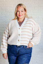 Hazel Blues® |  Check That Line Cardigan