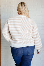 Hazel Blues® |  Check That Line Cardigan
