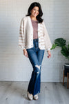 Hazel Blues® |  Check That Line Cardigan