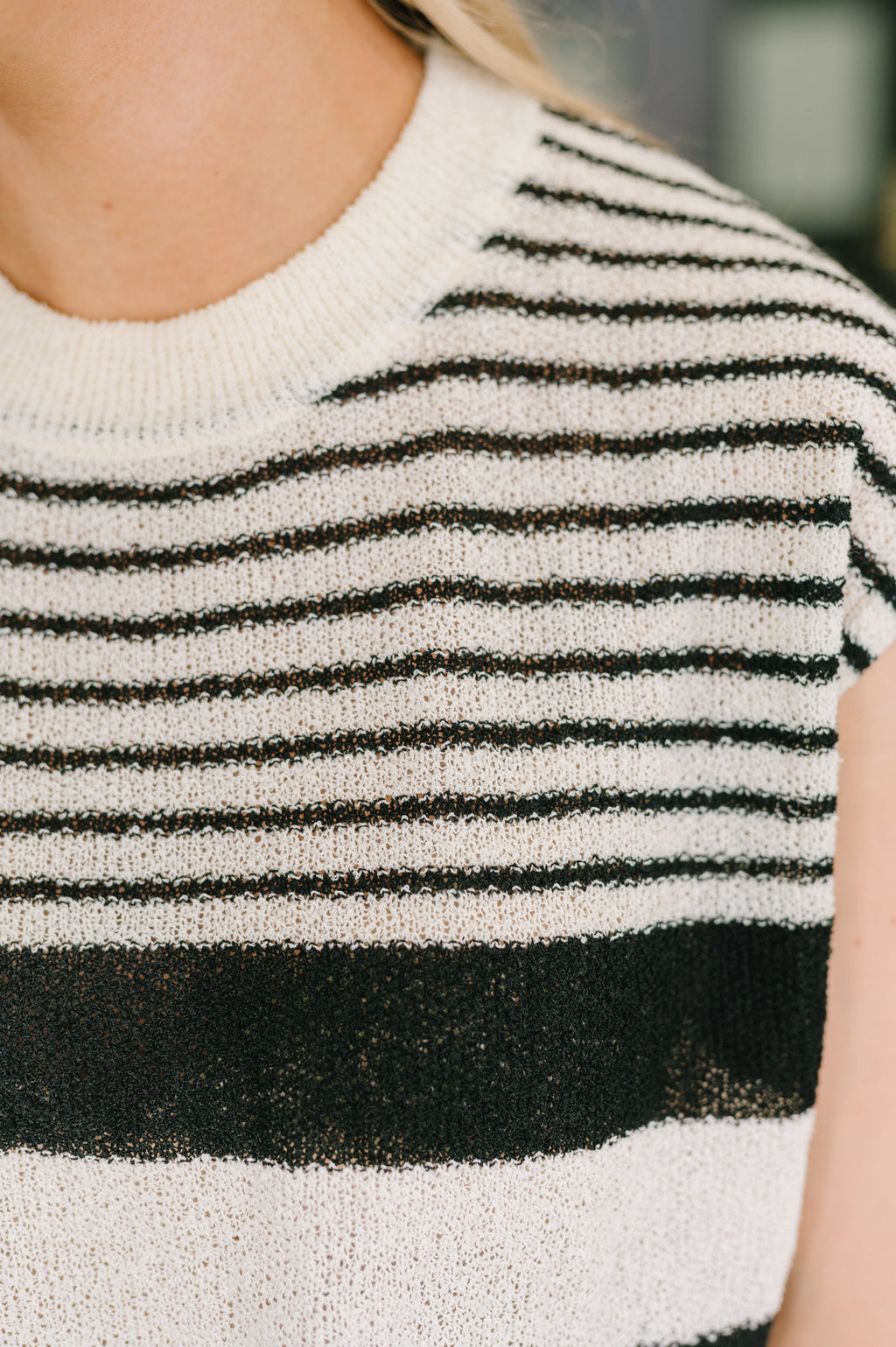 Hazel Blues® |  Chic and Sweet Striped Knit Top