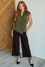 Hazel Blues® |  Magic Wide Leg Crop Pants in Chocolate