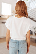Hazel Blues® |  Clearly Classic Short Sleeve Top in White