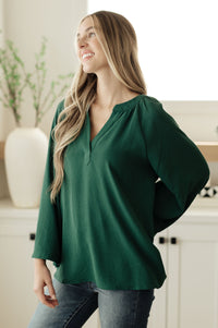 Hazel Blues® |  Climb On V-Neck Blouse