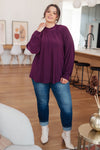 Hazel Blues® |  Closing Time Mock Neck Blouse