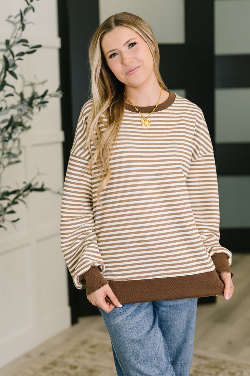 Hazel Blues® |  Cocoa Lane Stripe Top